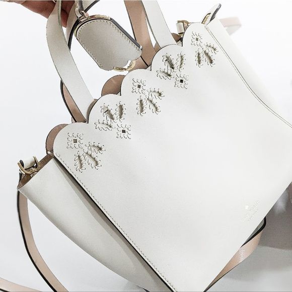 Kate Spade Mini Mina Magnolia Street Eyelet Handbag with Crossbody Attachment - Picture 2 of 9